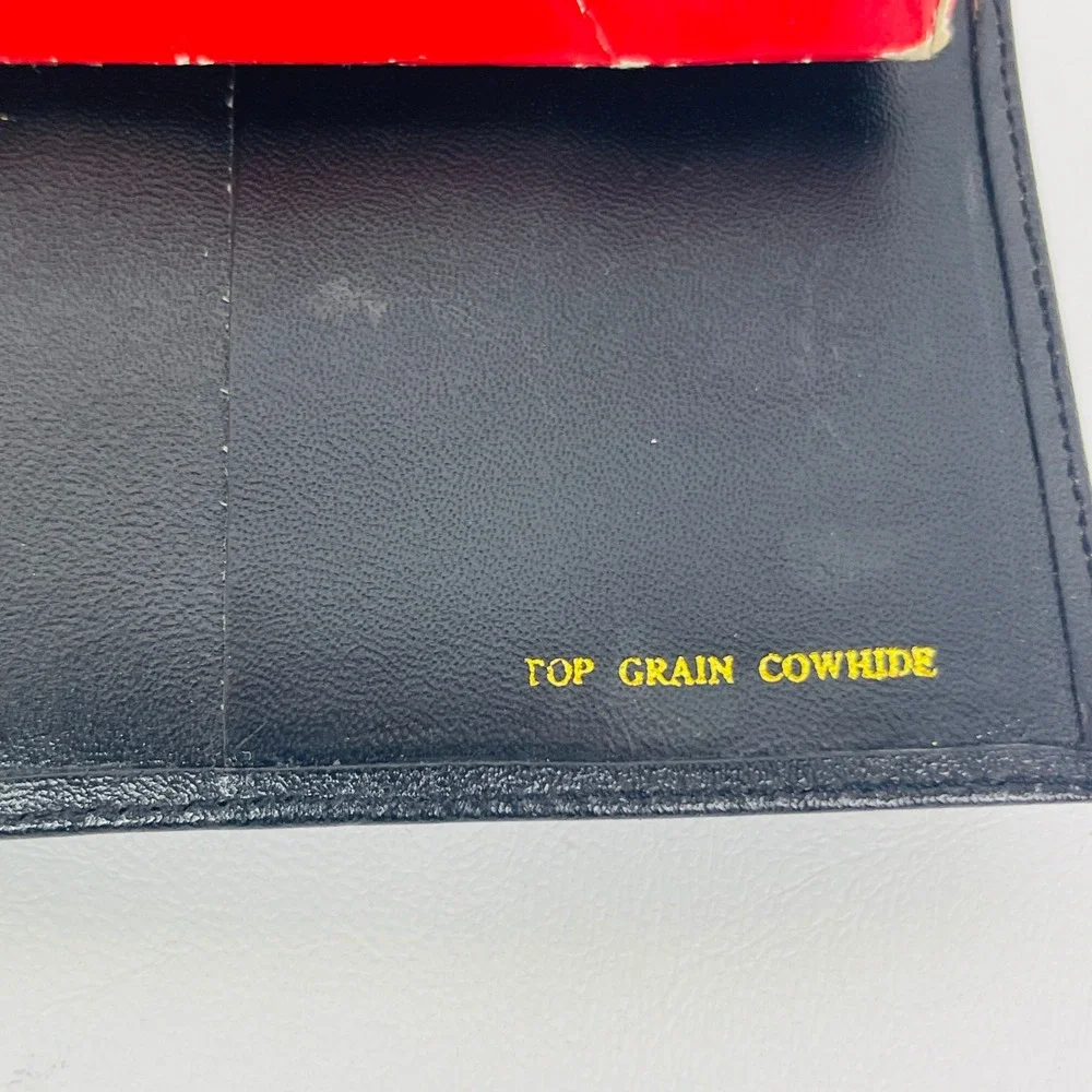 Unbranded Wallet Key Case Set Mens OS Bifold Black Top Grain Cowhide Excellent